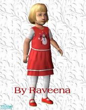 Sims 2 — Toddler's Christmas Dress by Raveena — A cute, red dress for your little girl at Christmas.