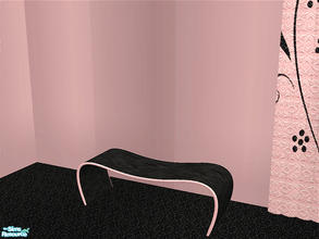 Sims 2 — Simple Bedroom Black - Bench by detimgi — Black and pink recolor of the Simple Bedroom.