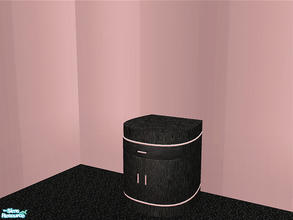 Sims 2 — Simple Bedroom Black - Night Stand by detimgi — Black and pink recolor of the Simple Bedroom.