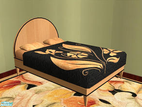 Sims 2 — Simple Bedroom Wood - Bed Frame by detimgi — Beechwood recolor of the Simple Bed room.