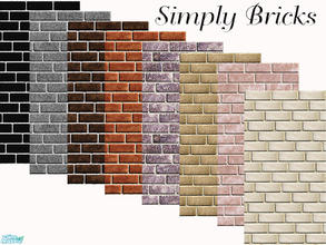 Sims 2 — Simply Bricks by detimgi — A set of 8 brick walls
