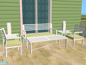 Sims 2 — Lacey White Seating by detimgi — Recolor of the Lacey Patio seating set