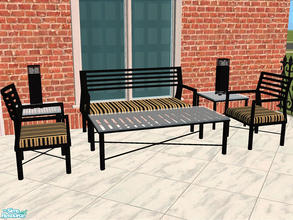 Sims 2 — Lacey Patio Seating by detimgi — New mesh set.Part 2 of the Lacey patio set