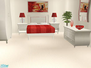 Sims 2 — Fia Red Bedroom by detimgi — Red recolor of the Fia bedroom