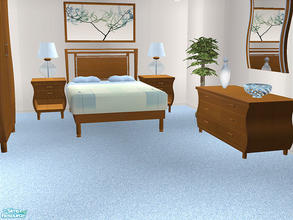Sims 2 — Fia Blue Bedroom by detimgi — Blue recolor of the Fia Bedroom
