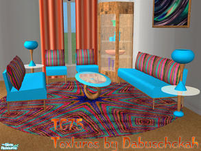 Sims 2 — TC75 Ricca Living by detimgi — A very bright recolor of the Ricca Living set using the exciting textures