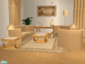 Sims 2 — Spell Living Lightwood by detimgi — A maple wood and gold recolor of the Spell Living Room