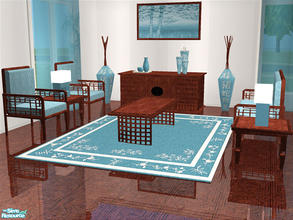 Sims 2 — Melu Living Room by detimgi — New living room mesh set to match the Melu dining room.Includes collection file
