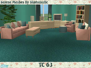 Sims 2 — TC 63 Serene Living by detimgi — A recolor of the Serene Living set by Simtomatic.Using textures by me.With