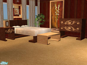 Sims 2 — Matters Bedroom by detimgi — Rich dark wood with light wood accents.Mixed with soft colors makes for a relaxing