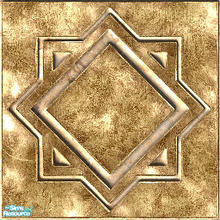 Sims 2 — Regal Tile Beige by detimgi — A goldish tile with Beige inset