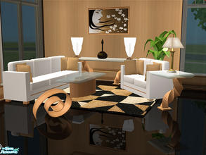 Sims 2 — LewSabon Living Room by detimgi — A living room inspired by a fellow TCer LewisRouth1949.Set consists of new