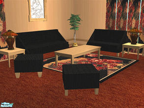 Sims 2 — Ellean Livingroom Set by detimgi — This set consists of a sofa,loveseat,ottoman,coffee