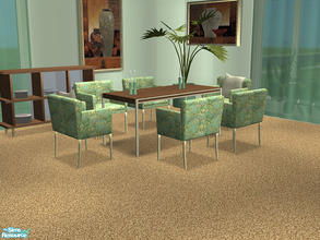 Sims 2 — DS Dining 2 by detimgi — Another recolor of the summer breeze dining room set by betterbesim.Plant by Norbi N