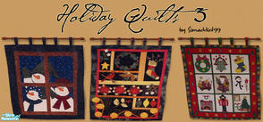 Sims 2 — Holiday Quilts 3 by Simaddict99 — A collection of 2 tile holiday quilts for your Sim homes. requires my