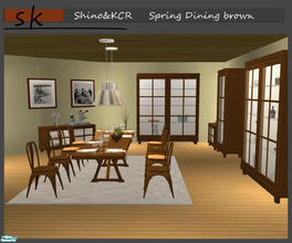 Sims 2 — PB Spring Dining brown by ShinoKCR — Matching Recolor for the PB Serie in brown Decoobjects Orange. We hope you