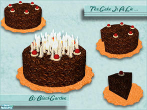 Sims 2 — The Cake Is A Lie - Slice by BlackGarden — This is the slice file for the birthday cake set. All three files