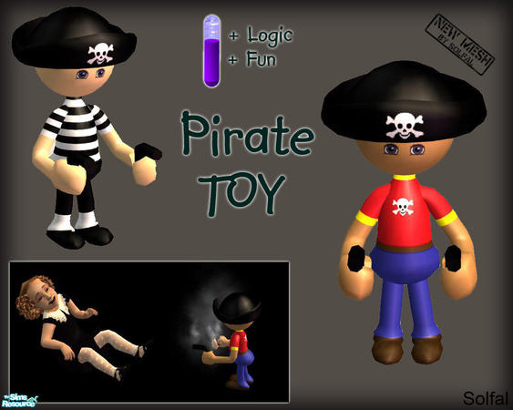Sims 2 — Pirate Toy by solfal — New toys for toddlers. Jumps upp when the toddler touches its foot and it has a sound and