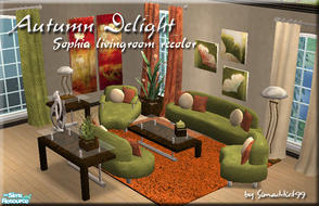 Sims 2 — Autumn Delight Sophia LR Recolor by Simaddict99 — Recolor of my "Sophia Living Room" meshes in warm