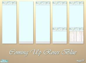 Sims 2 — Coming Up Roses Blue by ziggy28 — A nice simple set of blue rose wallpapers