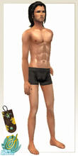Sims 2 —  by Atracao — Underwear for men in 5 colours (apricot, violet, black, brown and white). This file is the black