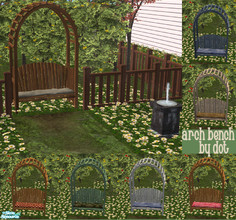 Sims 2 — Simple Sim Arch Bench by DOT — Simple Sim Arch Bench. A place for your Gardening Sim to rest. Mix and Match