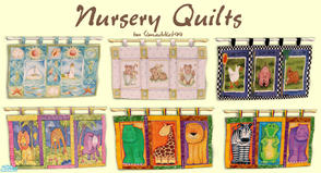 Sims 2 — Nursery Quilts 1 by Simaddict99 — Set of 6 lovely nursery/children's room quilts. Require my Horizontal Tapestry