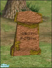 Sims 2 — Old Tombstones - 3 - Brown by sim_man123 — Brown recolor of my Old Tombstone 3. Requires that mesh to show up in