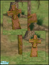 Sims 2 — Old Tombstones - 1 and 2 - Brown by sim_man123 — Brown recolor of my Old Tombstone 1 and 2 - this file will