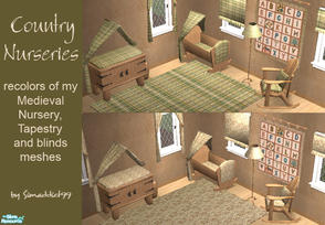 Sims 2 — Country Fresh Nurseries by Simaddict99 — A touch of country charm for your sims' nurseries. Choose from fresh,