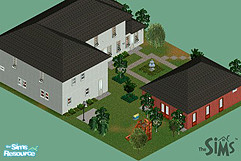 Sims 1 — Boarding School by inrez — Maxis decorated and furnished Boarding School with Prinicpal's Office and quarters,