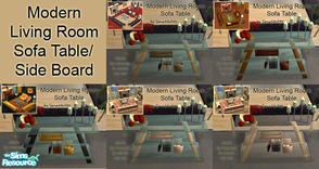 Sims 2 — Modern Sofa Table by Simaddict99 — This sofa table/side board matches my "Modern Living Room" set, and