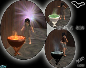 Sims 2 — Magic Kid by solfal — Let the toddlers and the child use there magic with this bowl. They can get fire, smoke