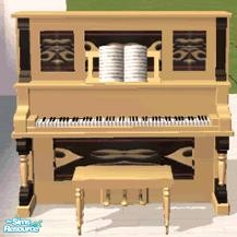 Sims 2 — DD Flame Wood Piano by stestany — recolor of maxis piano