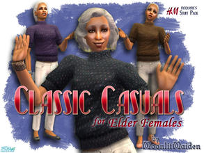 Sims 2 — H&M Classic Casuals for Elder Females by moonlitmaiden — Tired of few decent clothes for elders? Expand your