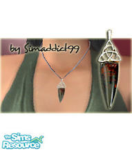 Sims 2 — Celtic Gem Charm by Simaddict99 — celtic gem charm. requires Dr. Pixels Alpha necklace mesh, see link below.