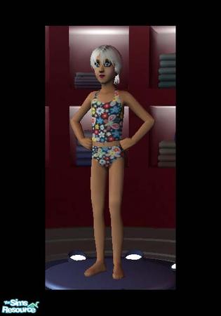 Sims 2 — Girls Mod Bikini by pussycatlarue13 — Butterfly's and Mod Flowers