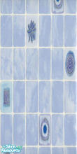 Sims 2 — Bathroom blues by iron mum — A bathroom wallpaper that looks like tiles, even a novice diy sim could put this