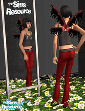 Sims 2 — EMO Red Wing by DOT — Dr. Pixel ButterflyWings MESH in ACCESSORIES *GET MESH* EMO Red Wing