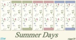 Sims 2 — Summer Days Wallpapers by ziggy28 — A set of 7 wallpapers with a Geranium flower design