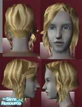 Sims 2 — short asymetric curly hair blonde by Trash — i made this out of the TrueElegantCurlyHair mesh that you can find