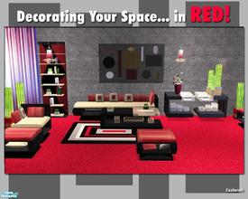 Sims 2 — Decorating Your Space...in RED! by Cashcraft — A recolor of my "Decorating Your Space," livingroom