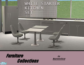 Sims 2 — NSC Furniture Set12 by Neptunesuzy — A White Kitchen set for Starters, featuring furturistic style chairs, 2