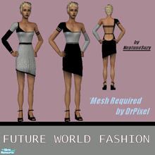 Sims 2 — NSC Future World Outfits by Neptunesuzy — Future World Fashion! Two Outfits made from a new mysterious fabric