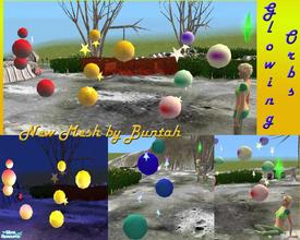 Sims 2 — Glowing Orbs by buntah — Colorful orbs and stars that float in the air and brighten up at night. Find them in