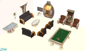 Sims 2 — dh-millenium-livigroom by Dincer — This is the sims2 versions of my previous sims1 objects with some