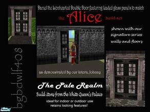 Sims 2 — Alice \"Queen of Hearts\" Double Door by bgbdwlf408 — Torn from the foundations of the White Queen\'s