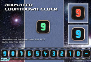 Sims 2 — Animated Countdown Clock by TSR Archive — Treasure the memories of your first interstellar flight with this