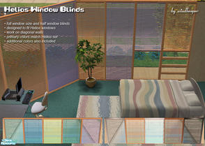 Sims 2 — Helios Window Blinds by Windkeeper — Custom made full size and half size window blinds. Fit perfectly into