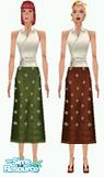 Sims 1 — Skirt and tank top by watersim44 — Light skin tone. Head not included.